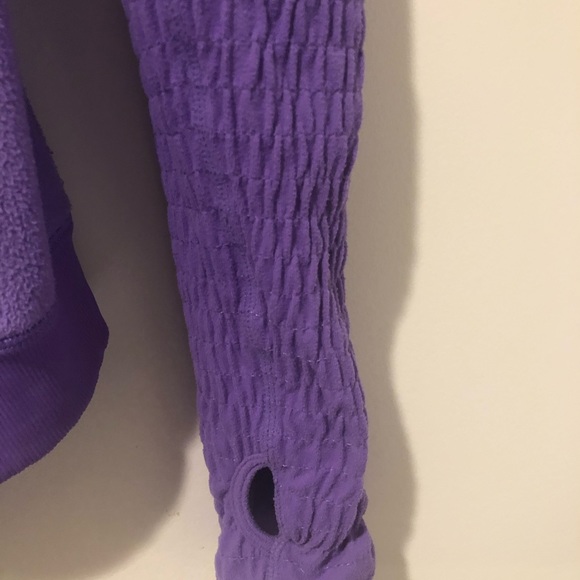 Lululemon Fleece Hoodie, Periwinkle, Sz 6 - Picture 3 of 8